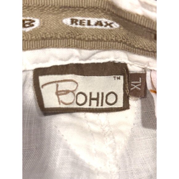 Mens White Linen Drawstring Beach Pants Relax Fit By Bohio XL - Picture 3 of 16